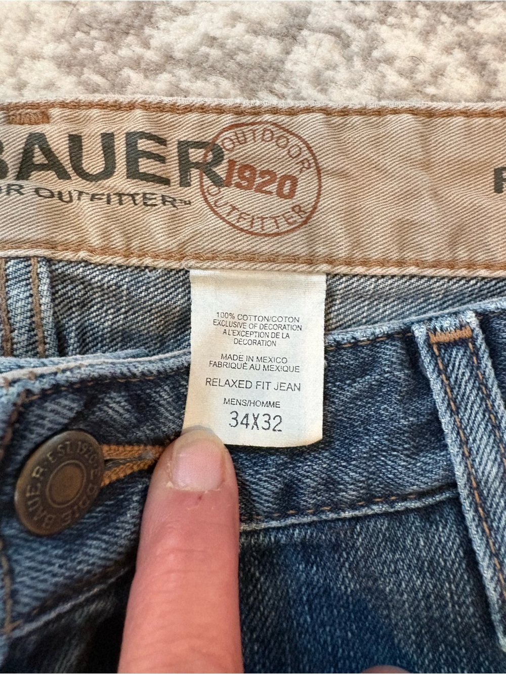 Eddie Bauer Men's Dark Blue Straight-Leg Jeans - Picture 4 of 5